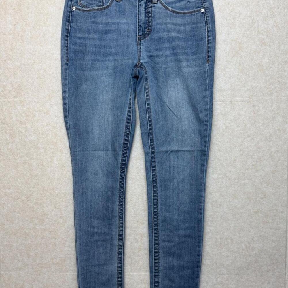 Seven7 Tummyless High Rise Skinny Jeans Women’s Size 2 Blue Stretch Denim